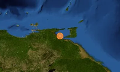 127 km ESE of Carúpano, Venezuela