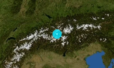 126 km N of Brescia, Italy