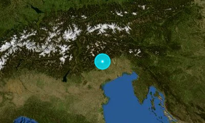 64 km N of Mestre, Italy
