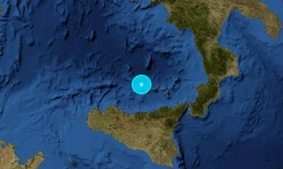 95 km NE of Palermo, Italy
