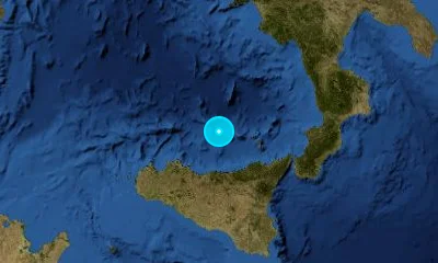 90 km NE of Palermo, Italy