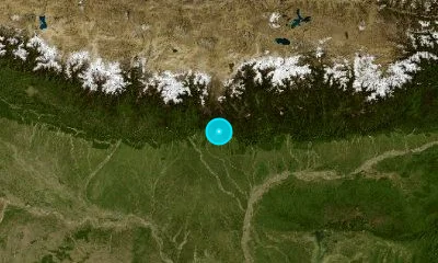 85 km E of Dārjiling, India