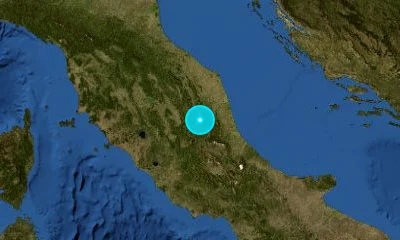 74 km ESE of Perugia, Italy