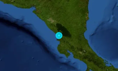 95 km SSE of Masaya, Nicaragua