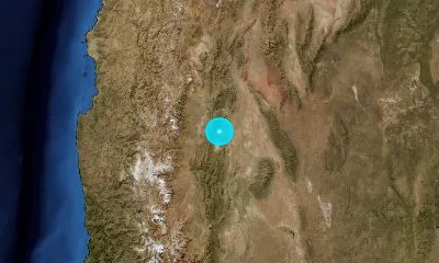 109 km NNW of San Juan, Argentina