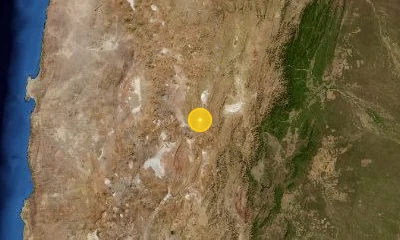 168 km NW of Salta, Argentina