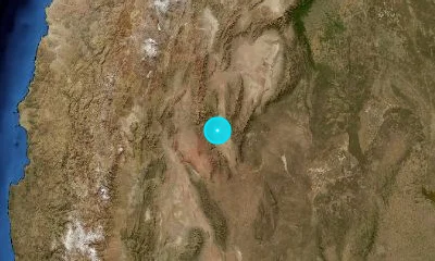 60 km W of La Rioja, Argentina