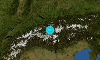 146 km N of Brescia, Italy