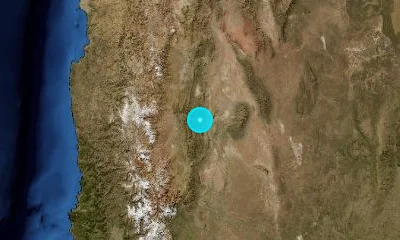 33 km WNW of San Juan, Argentina