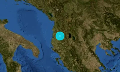 37 km SSE of Tirana, Albania