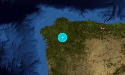 44 km NNE of Ourense, Spain