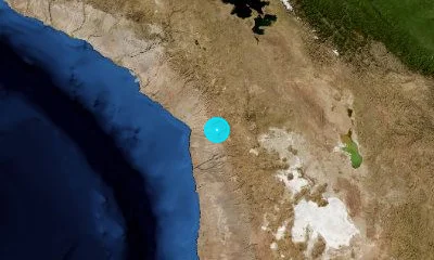 69 km SE of Tacna, Peru