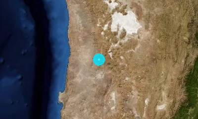 82 km N of Calama, Chile
