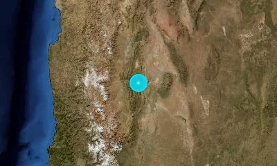 38 km NW of San Juan, Argentina