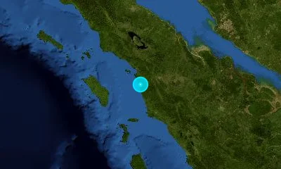 43 km WSW of Padangsidempuan, Indonesia