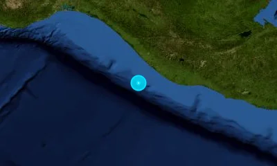 106 km SSW of Tapachula, Mexico