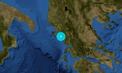 180 km S of Elbasan, Albania