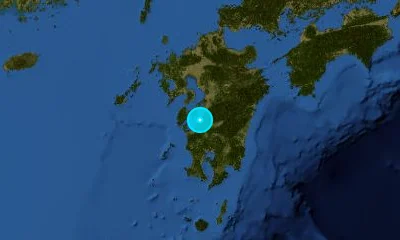 82 km N of Kagoshima, Japan