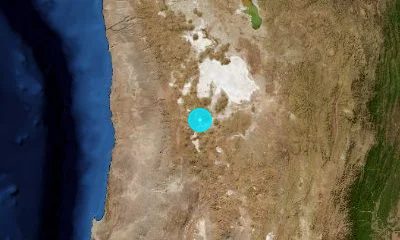 174 km NNE of Calama, Chile