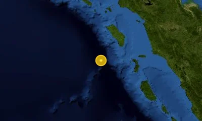310 km WSW of Padangsidempuan, Indonesia