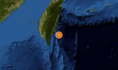 145 km S of Hualien City, Taiwan