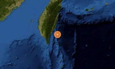 129 km E of Kaohsiung, Taiwan