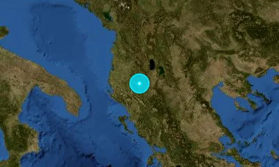 62 km SSE of Elbasan, Albania