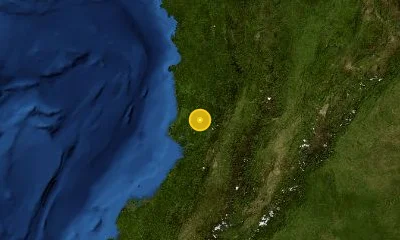 80 km WNW of Tuluá, Colombia