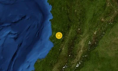 77 km WNW of Tuluá, Colombia
