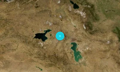 62 km W of Khowy, Iran