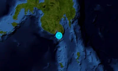 46 km SSE of General Santos, Philippines