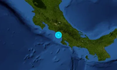 90 km SSE of San José, Costa Rica