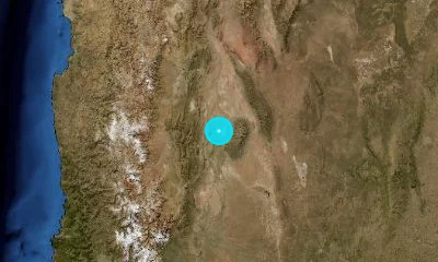 36 km NNE of San Juan, Argentina