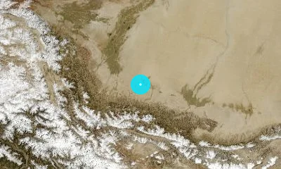 162 km WNW of Hotan, China