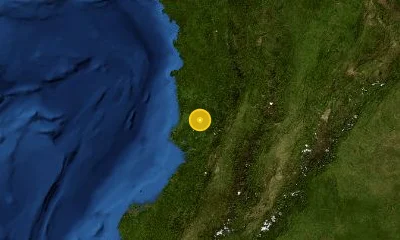 73 km NNE of Buenaventura, Colombia