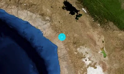 37 km NE of Tacna, Peru