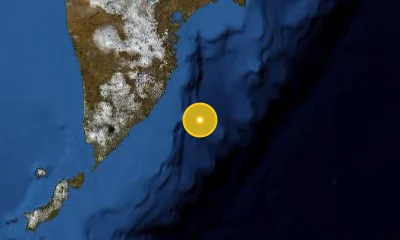 165 km S of Petropavlovsk-Kamchatsky, Russia
