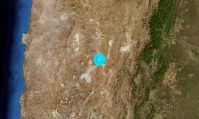 190 km W of San Salvador de Jujuy, Argentina