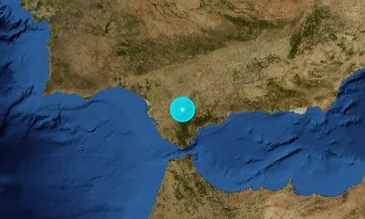 70 km ENE of Cadiz, Spain
