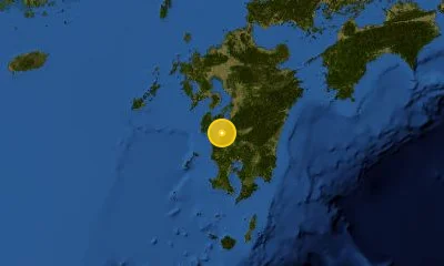 73 km SSW of Kumamoto, Japan