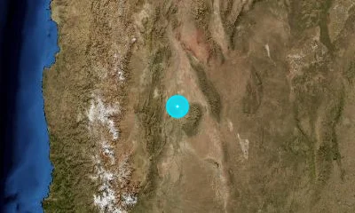 51 km NNE of San Juan, Argentina