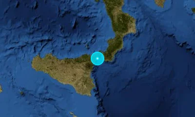 23 km SSW of Messina, Italy