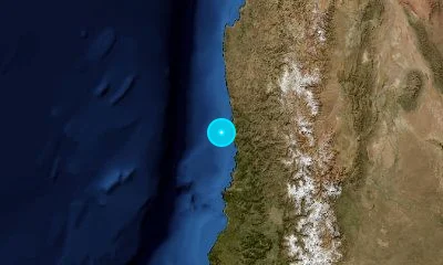 108 km NNW of Quilpué, Chile