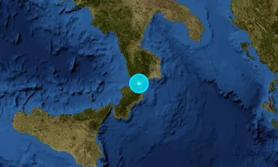 103 km NE of Messina, Italy