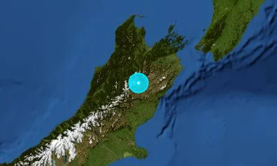 156 km N of Christchurch, New Zealand