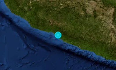198 km SSE of Uruapan, Mexico