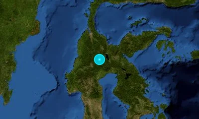 133 km SSE of Palu, Indonesia