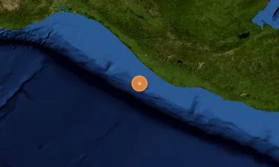 100 km SSW of Tapachula, Mexico