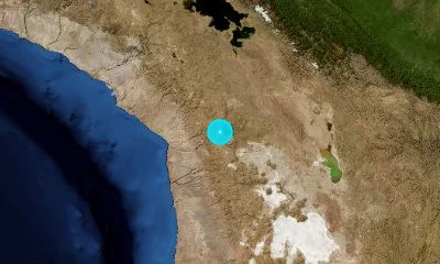 106 km ESE of Tacna, Peru