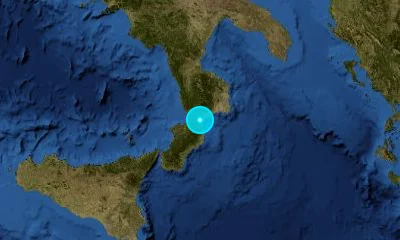 106 km NE of Messina, Italy
